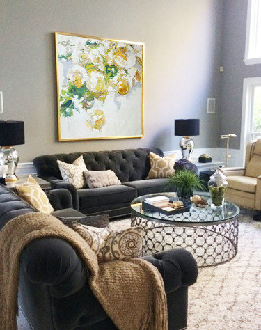 Abstract Flower Oil Painting Large Size Modern Wall Art #ABS0A10